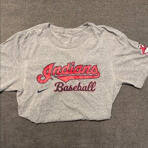 Nike Kids Gray Indians Baseball Tee